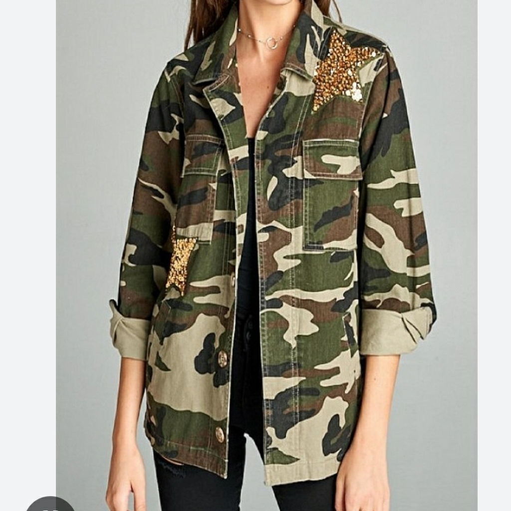 Ellison Camouflage Jacket, Without The Sequence Stars